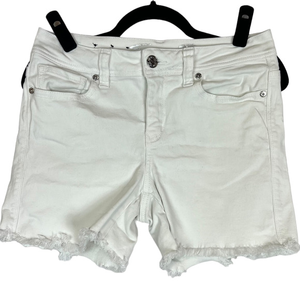 Seven 7 White Raw Hem Denim Short Size‎ 6